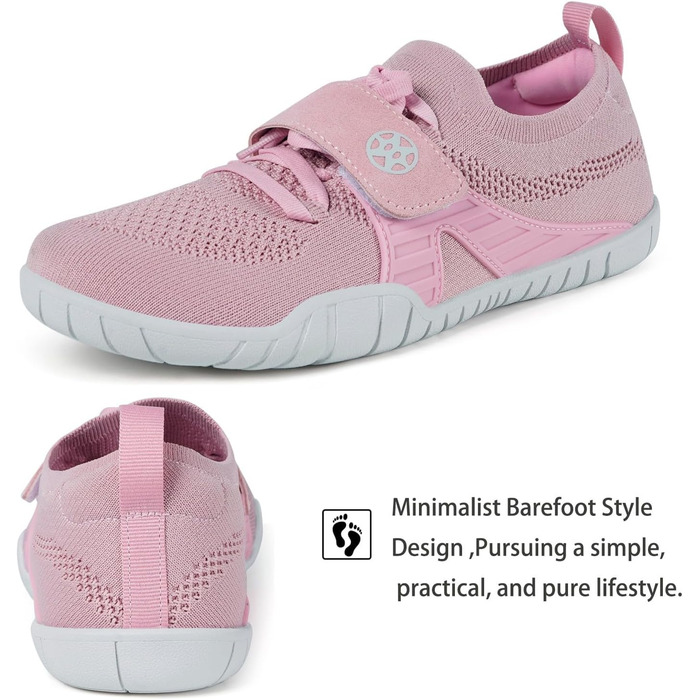 Босоніжки Eagsouni для чоловіків та жінок: кросівки для фітнесу, подорожей та бігу на вулиці. Зручні, легкі, дихаючі, широка передня частина, антиковзаюча підошва, розмір 42 EU, рожеві.