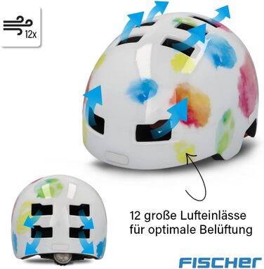Дитячий велосипедний шолом FISCHER BMX з LED підсвіткою, шолом для велосипеда та дерт-байка