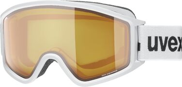 Гірськолижна маска Uvex g.gl 3000 LGL унісекс, біла матова з лінзою LaserGold Lite-Blue, посилення контрасту та захист від запотівання