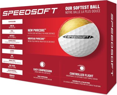 Гольф м'яч TaylorMade Tm24 Speedsoft, білий/синій (12 шт.)