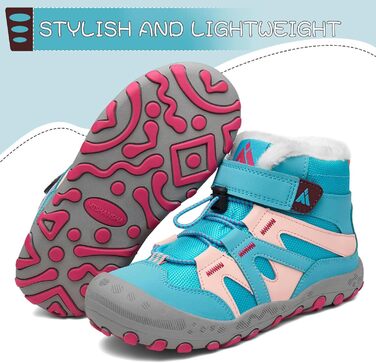 Дитячі зимові черевики Mishansha: теплі, з підкладкою, для хлопчиків та дівчаток, на шнурівці, розмір 24-38 (29 EU), блакитні