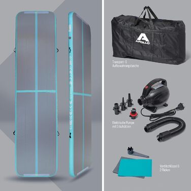 Надувна гімнастична мата Apollo Air Mat Pro 400x100, 3м/4м - для дому та на вулицю