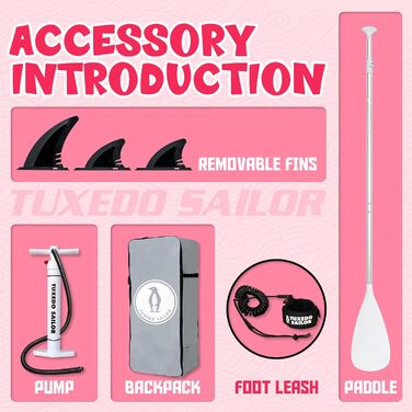 SUP дошка надувна Tuxedo Sailor 320 см з аксесуарами для дорослих, для початківців та досвідчених