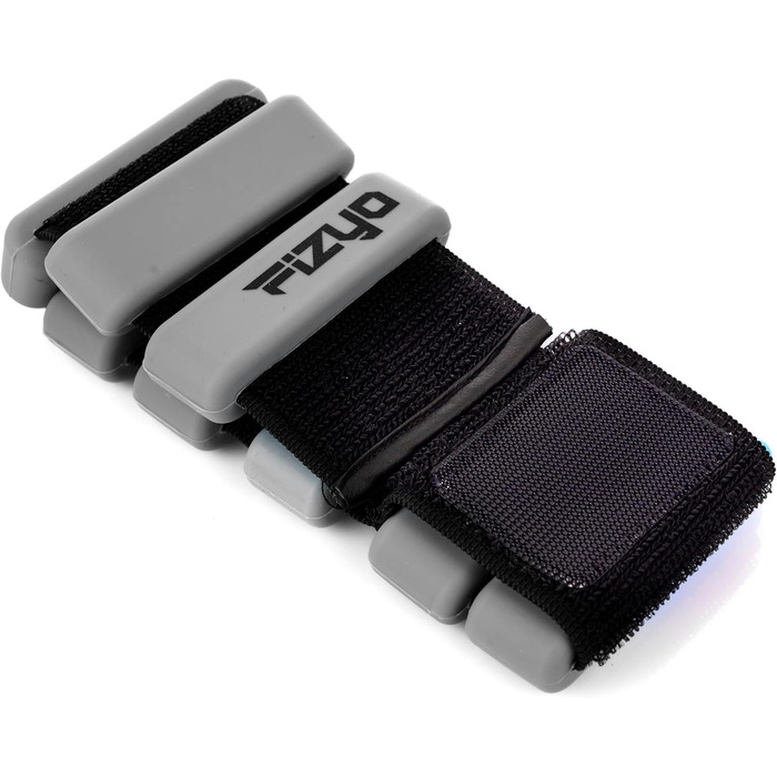 Регульовані вантажі на зап'ястя Fizyo – комплект з 2 шт. Міцні та портативні вантажі для зап'ястя та щиколоток для йоги, танців, балету, пілатесу, кардіо, аеробіки, ходьби (Сірий, 2x225г)