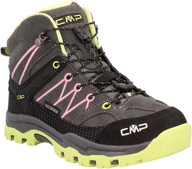 Дитячі трекінгові черевики CMP Rigel Mid Wp для хлопчиків та дівчаток, сірий та рожевий, 30 EU