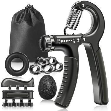 Набір для тренування рук Vicloon (5 шт.): фінгер-тренажер, тренажер зап'ястя, силовий хват, регульований хват, для зняття стресу