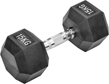 Гантелі Hexagon Studio 30 кг (2x15 кг), гумові, чорні
