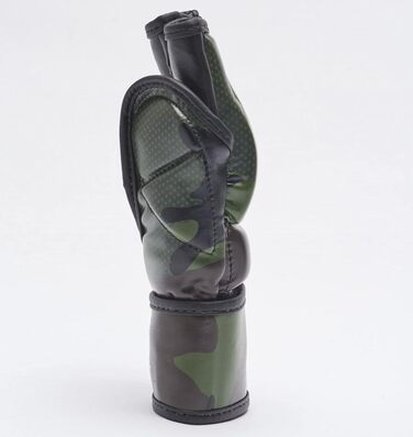 Рукавички для MMA Leone 1947 Mimetic Camo Зелені XL, тренувальні рукавички для греплінгу та фріфайту
