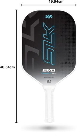 SLK Evo Power Hybrid: ракетка для піклболу, гібрид скловолокна та карбону 2024 | Потужна, синя