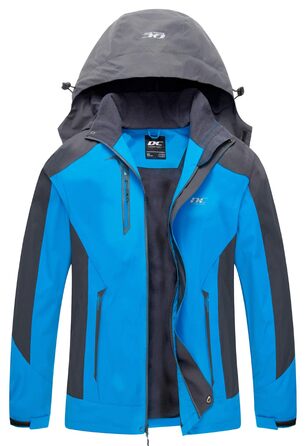 Чоловіча демісезонна куртка Softshell з капюшоном, водонепроникна вітрівка для походів, кемпінгу та активного відпочинку (Синя, L)