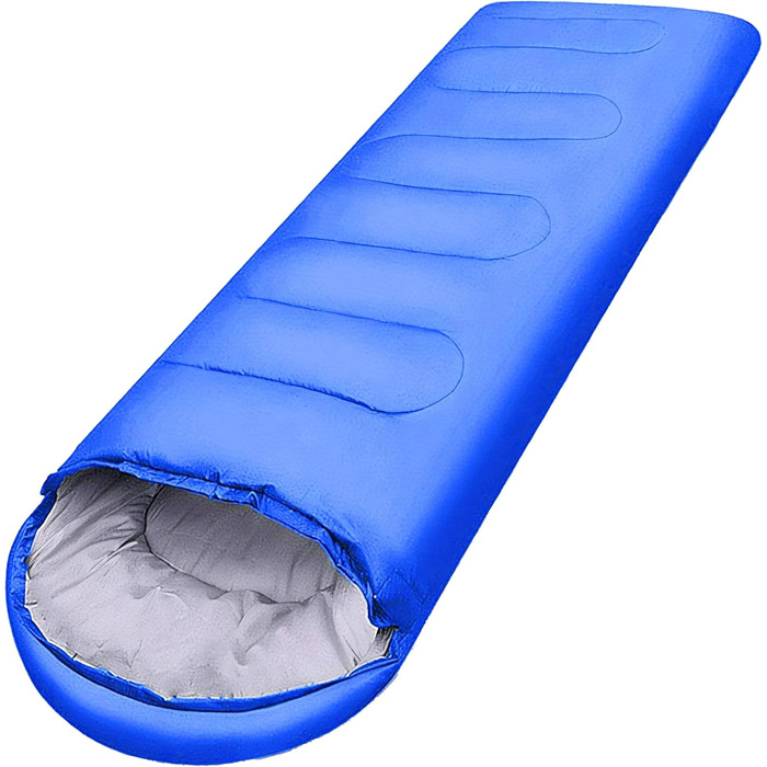 Сплячий мішок Rectoo: водонепроникний, для кемпінгу, походів та подорожей, 200x73 см, блакитний