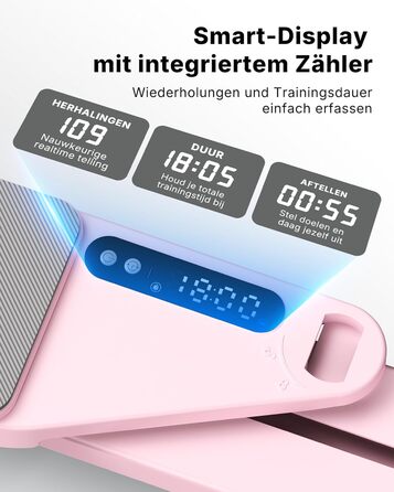 Реформатор для пілатесу MERACH – багатофункціональний тренажер для дому з еластичними стрічками, наколінниками, 120 кг, рожевий