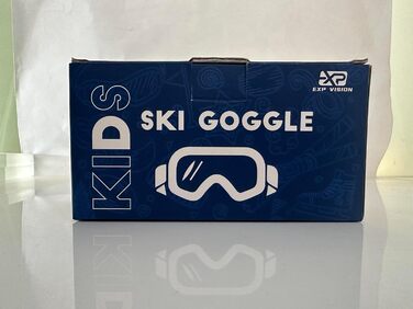 Дитяча лижна маска EXP VISION, антифог, UV-захист, для сноуборду, поверх окулярів, для хлопчиків і дівчат, жовта оправа/золота лінза