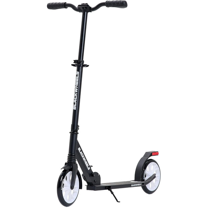 Самокат міський BLACKWHEELS Zoom City-Scooter 200мм, алюмінієвий, з амортизатором, складаний, регульований кермо, чорно-білий
