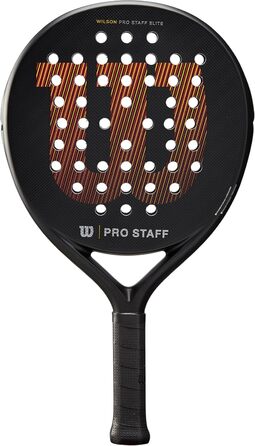 Падельна ракетка Wilson Pro Staff Elite v2, карбон-скловолокно, EVA, 365 г, 484 см², чорна/червона/жовта