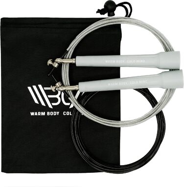 Регульоване скакалка Speed-Spring для чоловіків та жінок, для важкої атлетики, боксу, фітнесу, спорту в приміщенні та на вулиці (срібна)