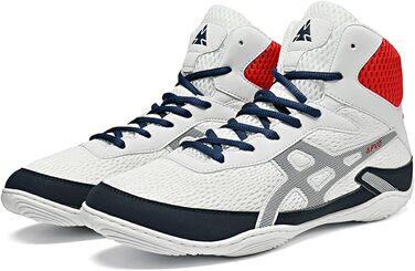 Чоловічі боксерські туфлі для боротьби, дихаючі, неслизькі, зручні, хай-топ, фітнес-туфлі, для тренувань, зала, бодібілдинг, білі, 43 EU