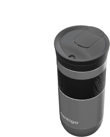 Термокухоль Contigo Byron Snapseal 470 мл, нержавіюча сталь, темно-сталевий колір - ізольований термос для напоїв, 100% герметичний, без BPA