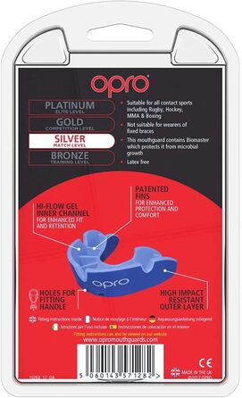 Захисна капа OPRO Silver для регбі, хокею, ММА, боксу, баскетболу та інших контактних видів спорту