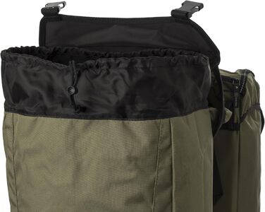 Велосумка FastRider Unibag Traffic для багажника, 28 л подвійна та 14 л одинарна, водовідштовхувальна, світловідбивна, 100% перероблений поліестер, чорна/хакі