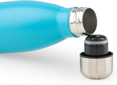 Фляга Blumtal з нержавіючої сталі: ізольована, без BPA, 750 мл, срібна (19 - Petrol)