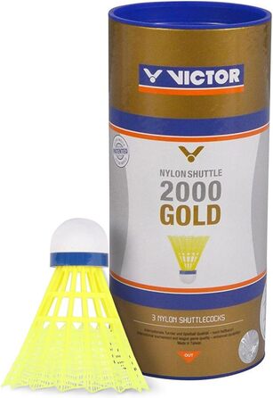 Набір шатлів для бадмінтону VICTOR Nylon Federball Shuttle 2000 (3 шт., блакитний/жовтий, середній)