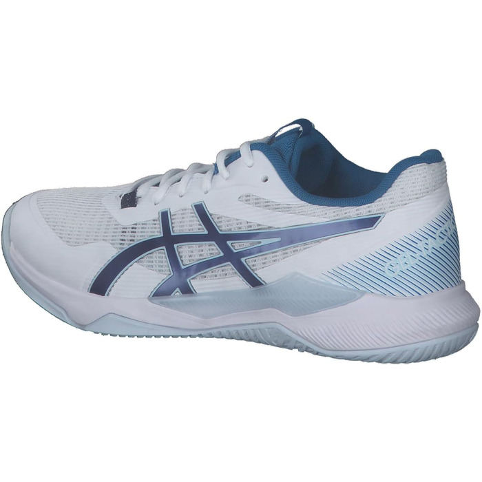 Жіноче спортивне взуття ASICS Gel-Tactic для гандболу, блакитно-біле, 400 (37 EU, White Indigo Blue)