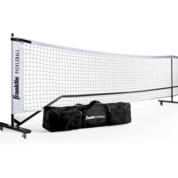 Портативна сітка для піклболу Franklin Sports 6,7 м з колесами та сумкою для транспортування, офіційний розмір, для вулиці