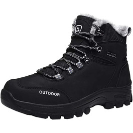 Чоловічі зимові черевики для трекінгу та хайкінгу, водонепроникні, з утеплювачем, чорні (40 EU)