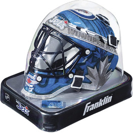 Міні-хокейна маска воротаря Franklin Sports NHL Winnipeg Jets, колекційна, з чохлом, офіційна ліцензія, сувенір