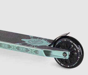 Movino Glide Stunt Scooter: професійний фристайл ролер з колесами 100 мм, дека з алюмінію 6061, вантажопідйомність 100 кг (Glide - блакитний)