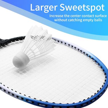 Набір для бадмінтону Magicorange 4 шт. для ігор на вулиці, включає 4 ракетки, 4 волани, 4 запасні намотки та 1 сумка. Червоний та зелений колір