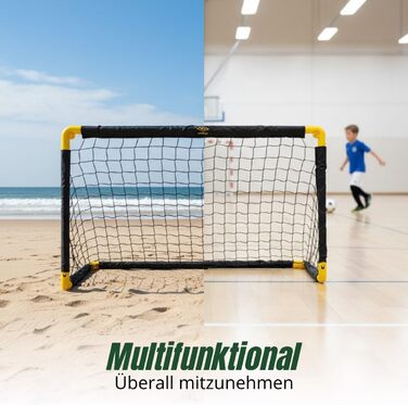 Ворота для футболу Umbro 90x59x61 см, складані, металеві, чорно-жовті, для дітей та дорослих, для тренувань вдома та на вулиці