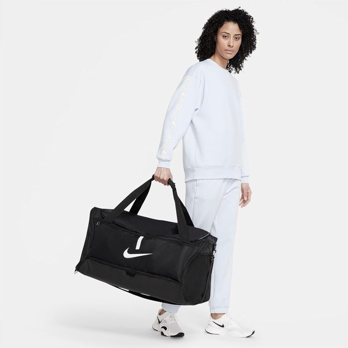 Сумка спортивна Nike Academy Team, чорна/біла, футбольна