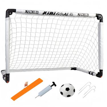 Дитячі футбольні ворота складані Fussballtor 115x80 см для саду та дому - білі міні-ворота з м'ячем