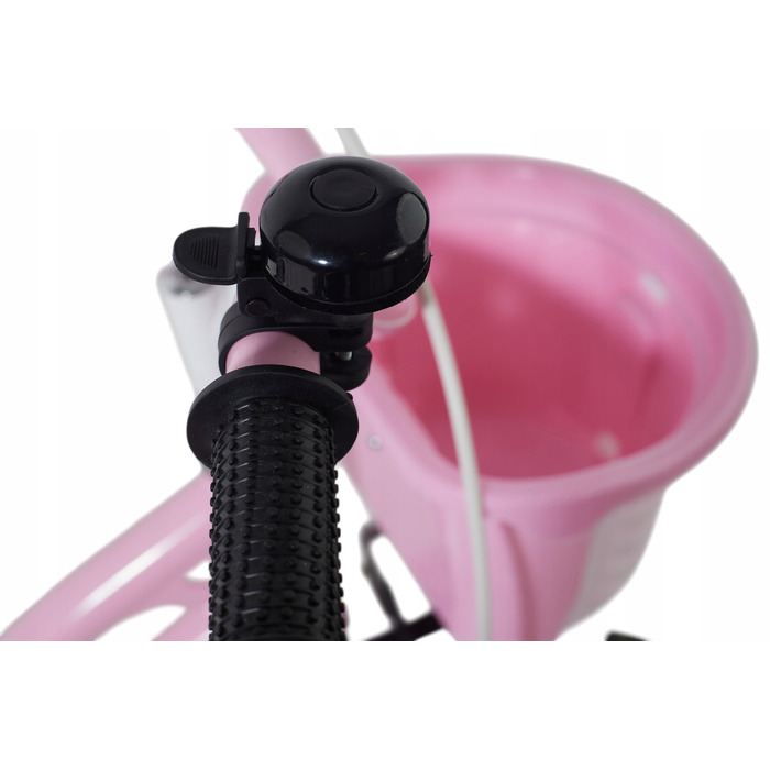 Дитячий велосипед 16 дюймів для дівчинки з ручкою-штовхачем, бічними колесами та кошиком Kimet