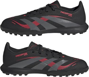 Дитячі футбольні бутси adidas Predator League Turf, чорно-сіро-червоні