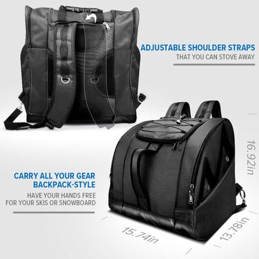Сумка для взуття OutdoorMaster Eisbär для лижних та сноуборд черевиків, водонепроникна, сіра, універсальний розмір, для чоловіків, жінок і підлітків
