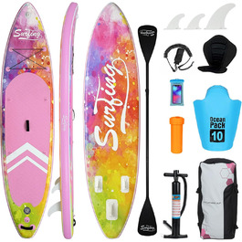 Надувна SUP-дошка ZealWe 320/335 см з комплектом аксесуарів – серфборд для сап-серфінгу, до 150 кг, сидіння, алюмінієве весло, рюкзак, насос