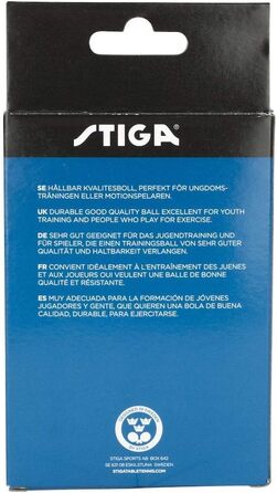 М'ячі для настільного тенісу Stiga 1 Star, пластикові, білі, 6 шт.