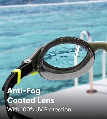 Унісекс плавальні окуляри Speedo Biofuse 2.0, димчасті, універсальний розмір, олива/чорний