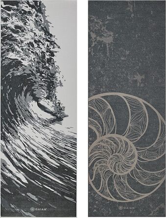 Йога-килимок Gaiam Yogamatte Premium Spiral Motion, двосторонній протиковзкий килимок для йоги та пілатеса, 172.7 x 61 x 6 мм