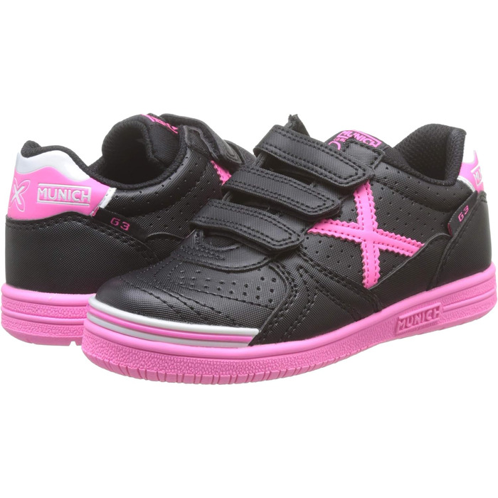 Дитячі фітнес-кеди Munich G-3 Kid VCO для хлопчиків та дівчаток (27 EU, чорний/рожевий)