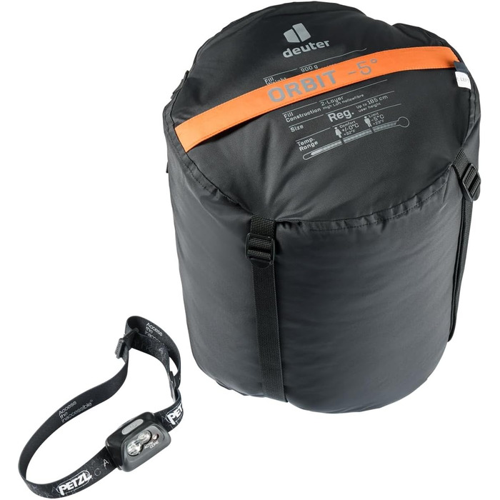 Спальний мішок Deuter Orbit -5° з матеріалу Kunstfaser, Zip left