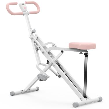 MERACH 2-в-1 тренажер для присідань та тяги, складаний, для тренування сідниць, ніг та корпусу, 10 хв збірки, максимальне навантаження 160 кг (білий, R07)