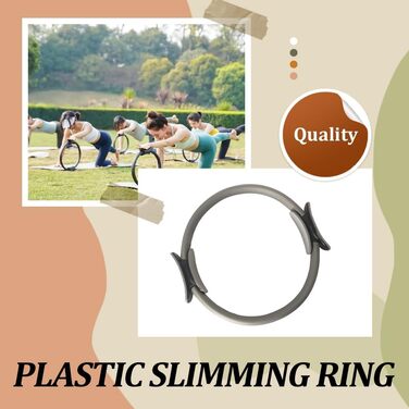 Кільце для йоги PP Fitness Ring для жінок та дівчат, сірий, легкий, портативний, для фітнесу та пілатесу