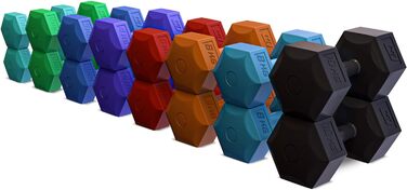 Гантелі Hop-Sport пластикові 2x2 кг, шестигранні, для домашнього та фітнес тренувань