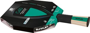 Ракетка для настільного тенісу Sunflex Color COMP G40 Pro: професійна, сертифікована ITTF, з анатомічною ручкою, кейсом, м'ячами та додатковою ракеткою