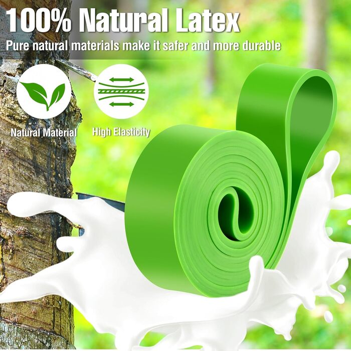 Фітнес гумки WuGU: набір з 4 рівнів опору для силових тренувань, йоги, пілатесу (жовтий, оранжевий, зелений, синій)