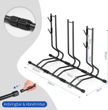 Підставка для велосипедів TLGREEN (2 шт.) - настінна, для ремонту, сумісна з MTB, шосе, діаметр шин до 70 мм, 20-27 дюймів
